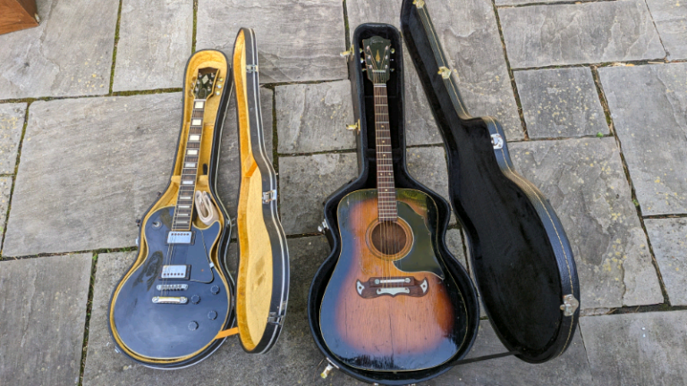 1968 framus and vintage Les Paul style Japan guitar 