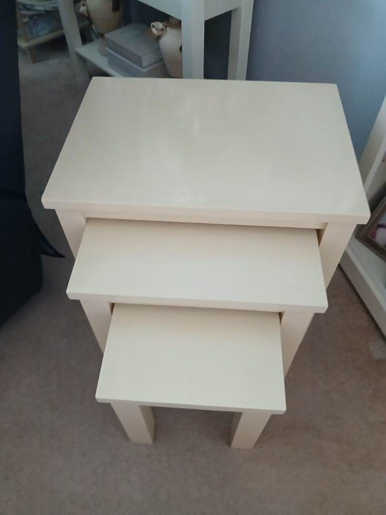 Cream Nest Of 3 Tables