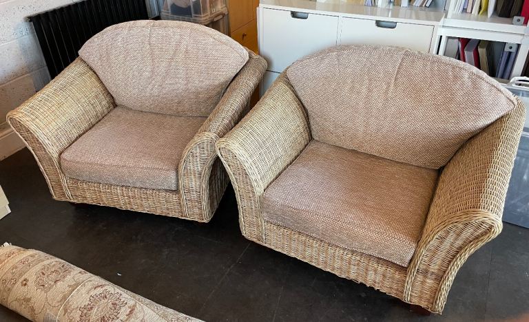 Natural Rattan Conservatory Armchairs 