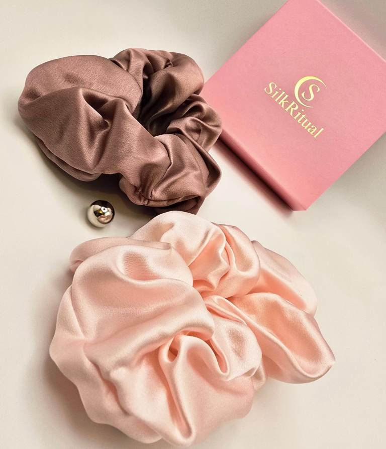 Silk Scrunchies 100 percent Silk Gift Box Set SilkRitual