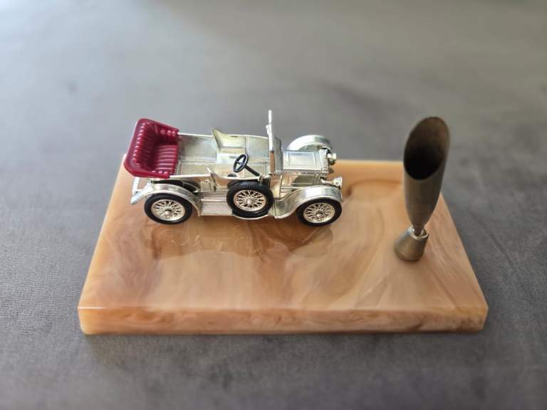 Classic Car Model Vintage Car Pen Pot Mounted to Board