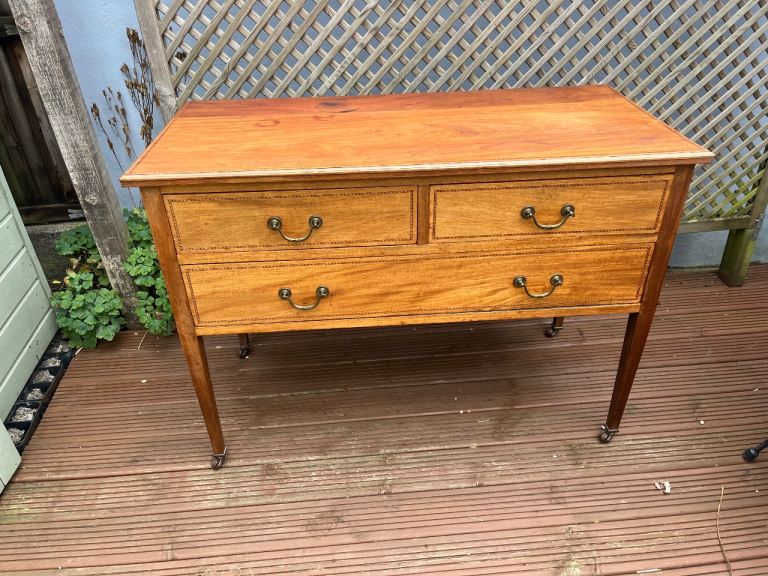 Vintage hardwood dressing table