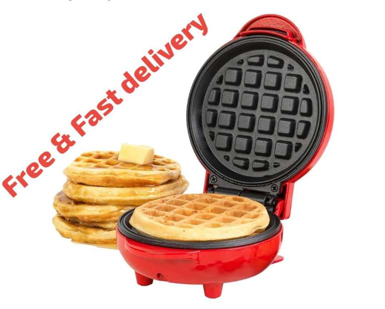 Giles & Posner Mini Waffle Maker 550W Non-Stick Compact Electric Treat Machine