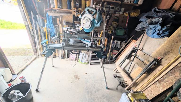 Makita mitre saw and stand.