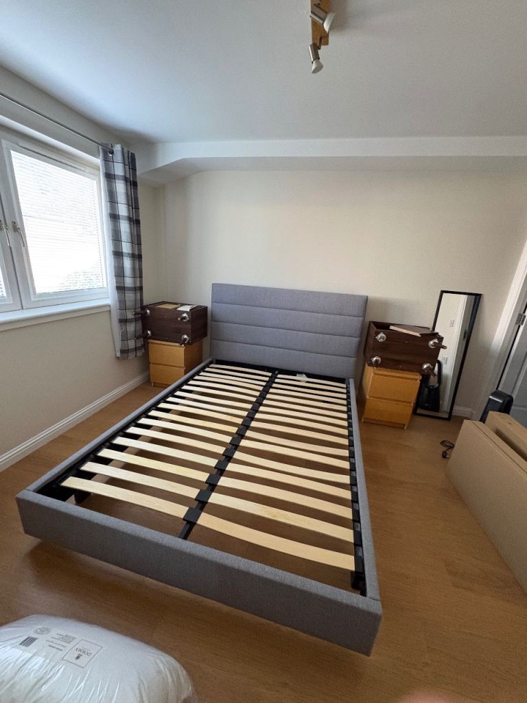 Grey King Size Bed