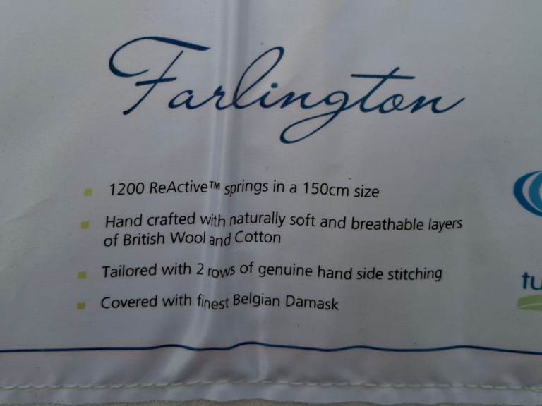 Super king divan bed with mattress 