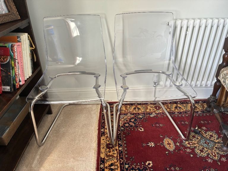 IKEA Tobias Perspex chairs x 2