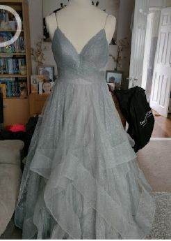 Silver Grey Prom Dress 