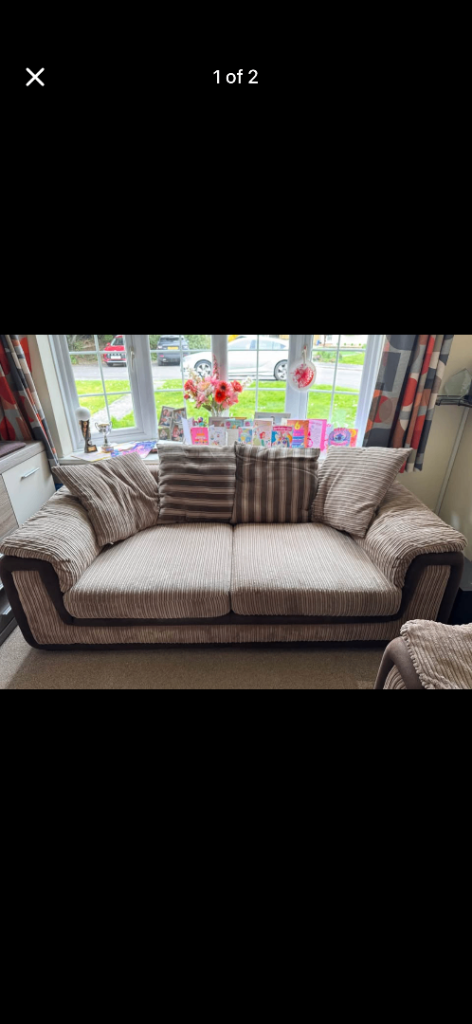 2 seater Jumbo Cord sofa 