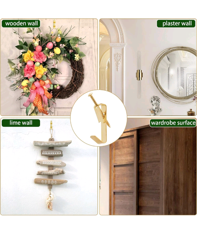 Bnip 60Pcs Picture Frame Hooks   