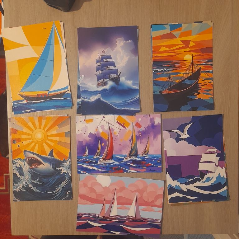 Set of 13 Nautical / Ocean Theme Art Prints