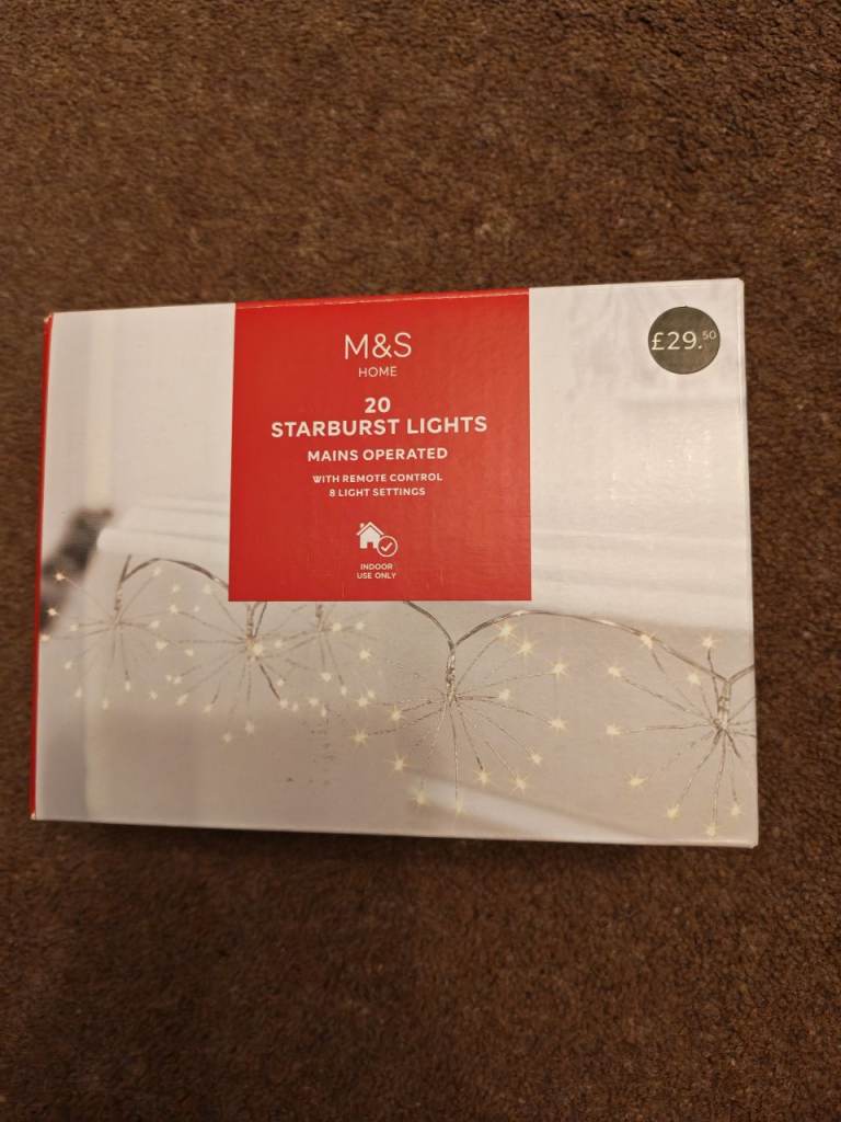 New M&S 20 starburst lights, mains operated. 