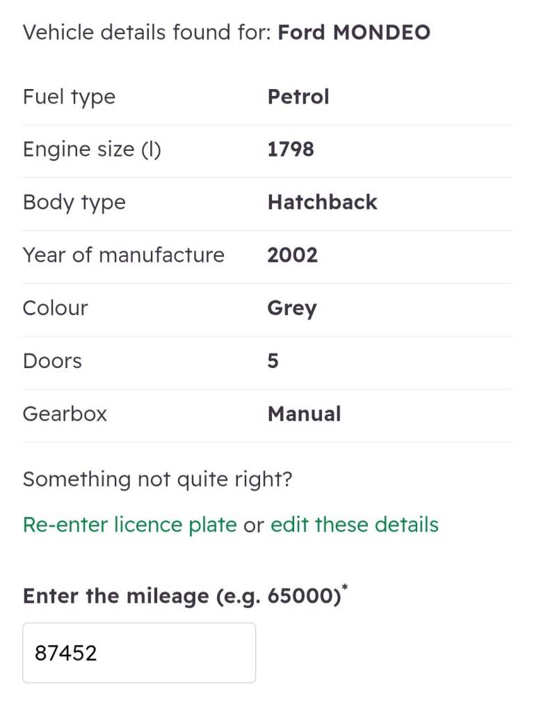 FORD, MONDEO, Hatchback, 2002, Manual, 1798 (cc), 5 doors