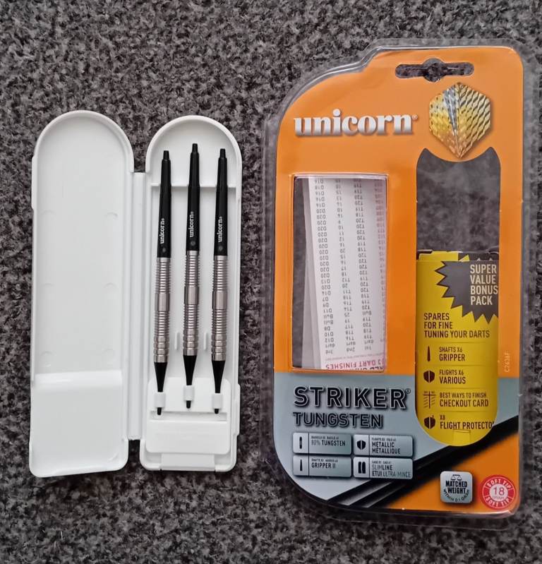 New Unicorn 80% Tungsten 18g Soft Tip Darts