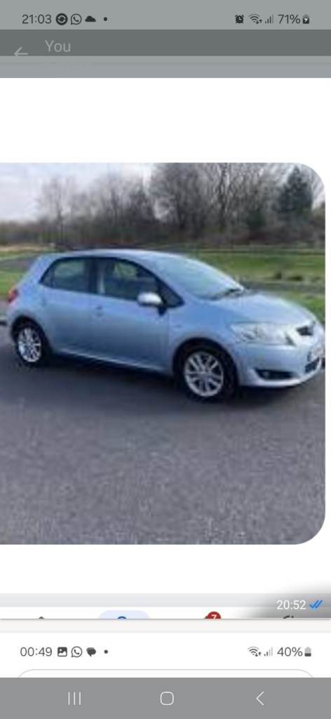 Toyota, AURIS, Hatchback, 2008, Manual, 1598 (cc), 5 doors