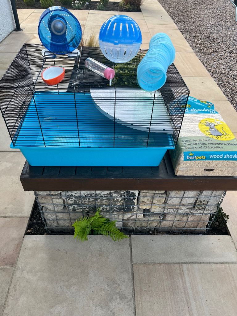 Large Hamster cage with accessories & bedding