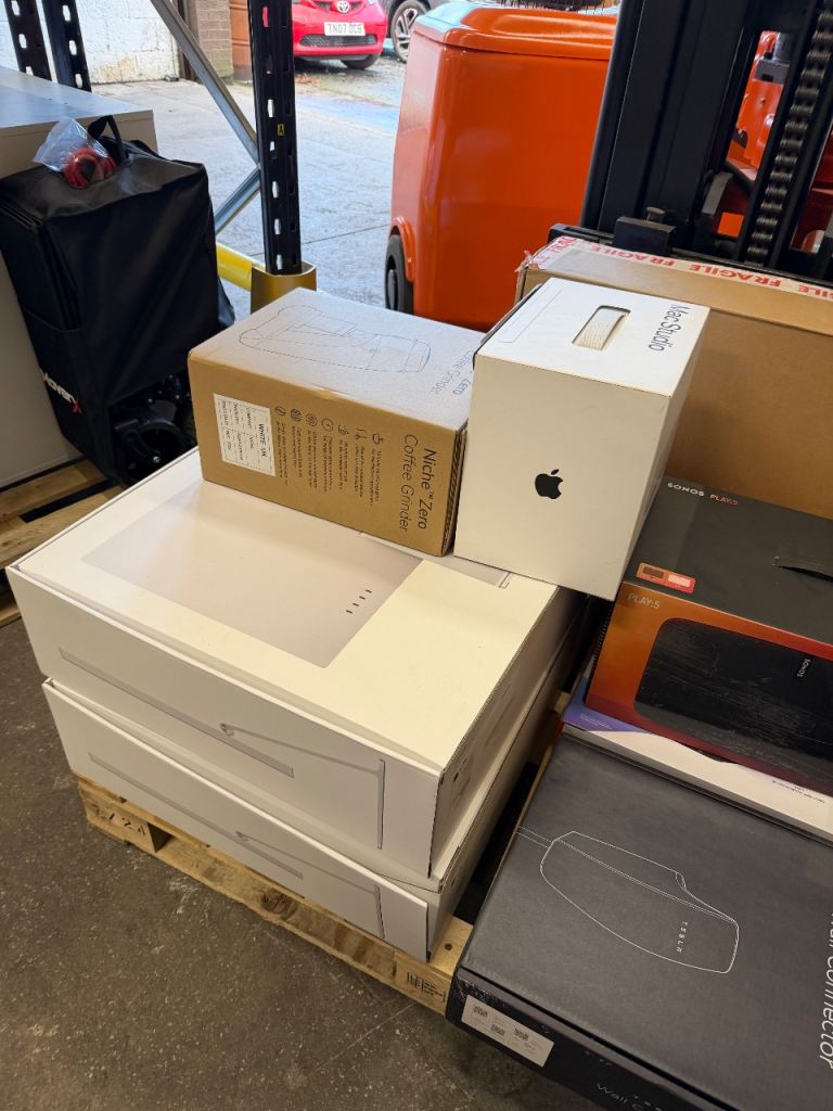 Selection of Apple boxes and Sonos 