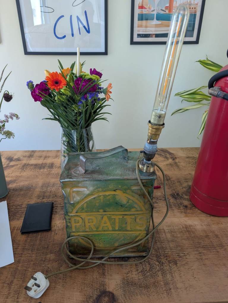 Unique Vintage Style 'Pratt's' Jerry Can Lamp