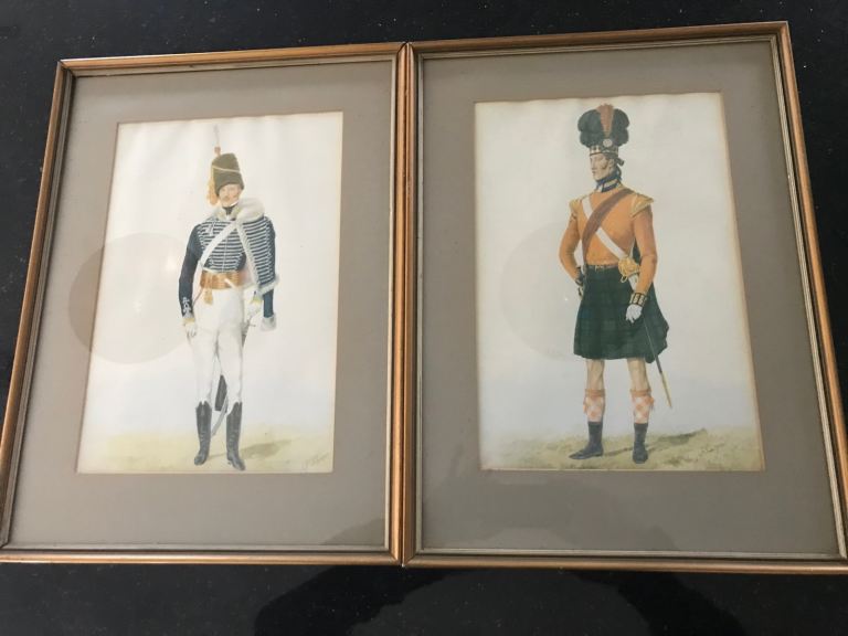 Framed Military Uniform Prints – 1st King's Dragoon Guards 1812