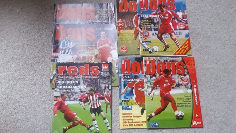 AFC Dons/Reds programmes x 7