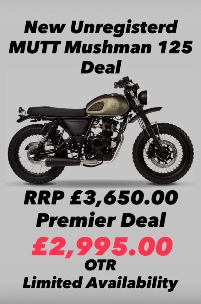 New Unregistered MUTT Mushman 125 Motorcycle with Warranty 