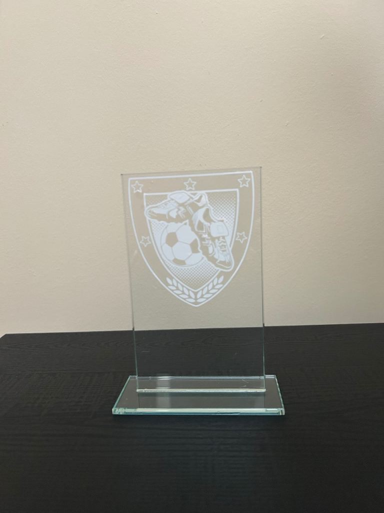 Glass Football trophy x 7
