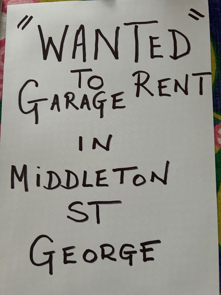 WANTED: Garage to Rent in Middleton St George Area