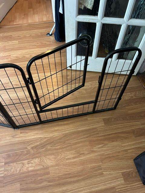 Black Metal Pet Playpen or Puppy Enclosure