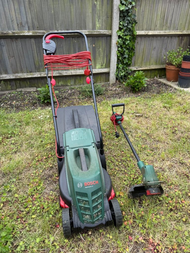 Corded BOSCH lawn mower and trimmer selling asap