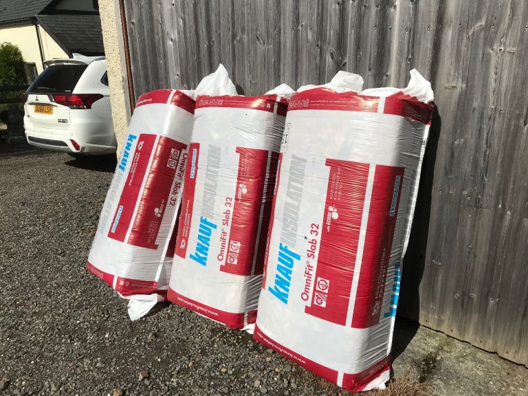 3 x packs KNAUF OmniFit Slab 32 Insulation - 150mm Thick, 600mm x 1200mm, unused/original packaging 