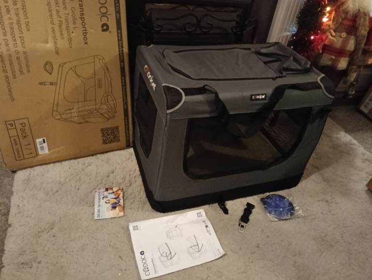 image for Large fabric pet crate feel free to contact me 