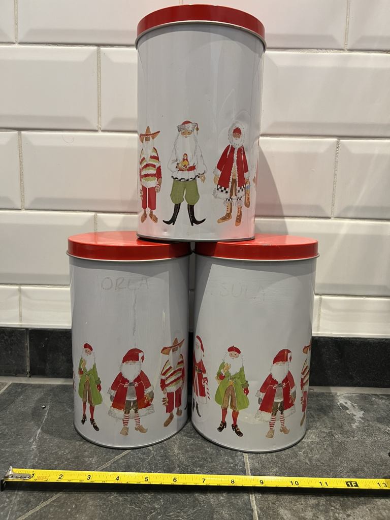 Christmas tins