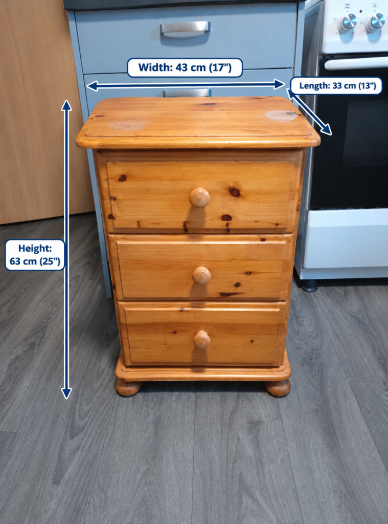 Pine bedside table 