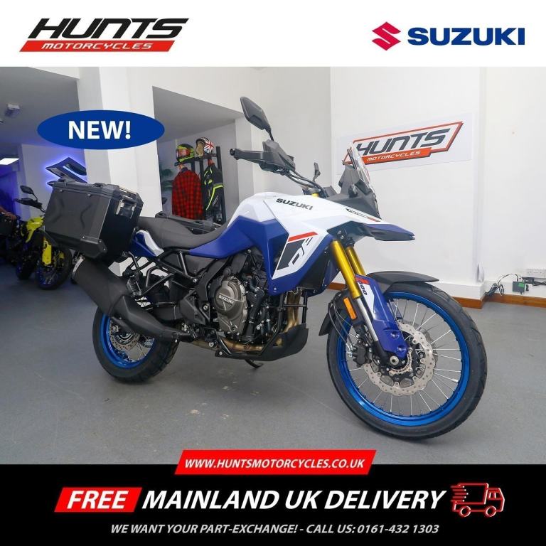 NEW Suzuki V-Strom 800DE. White. WITH FREE ALLOY SIDE CASES. £9,999 On The Road
