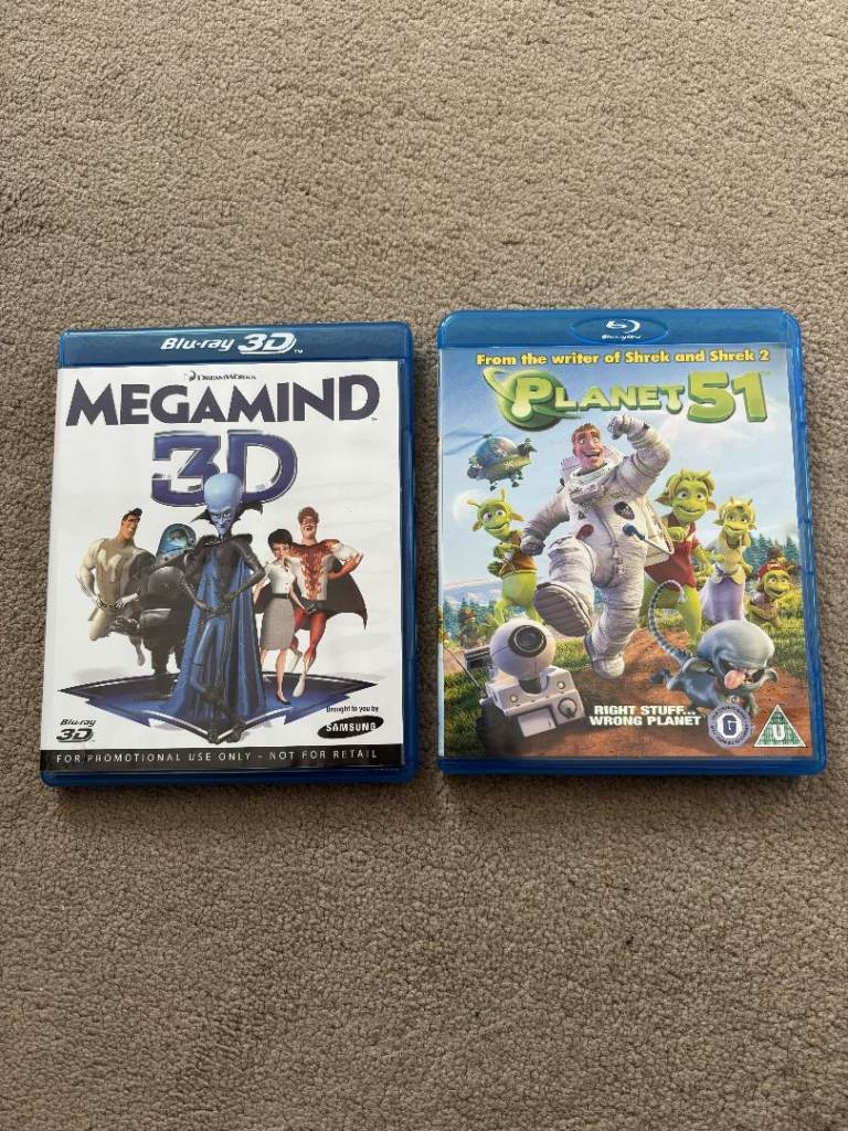 Megamind 3d & Planet 51 Blu ray disks