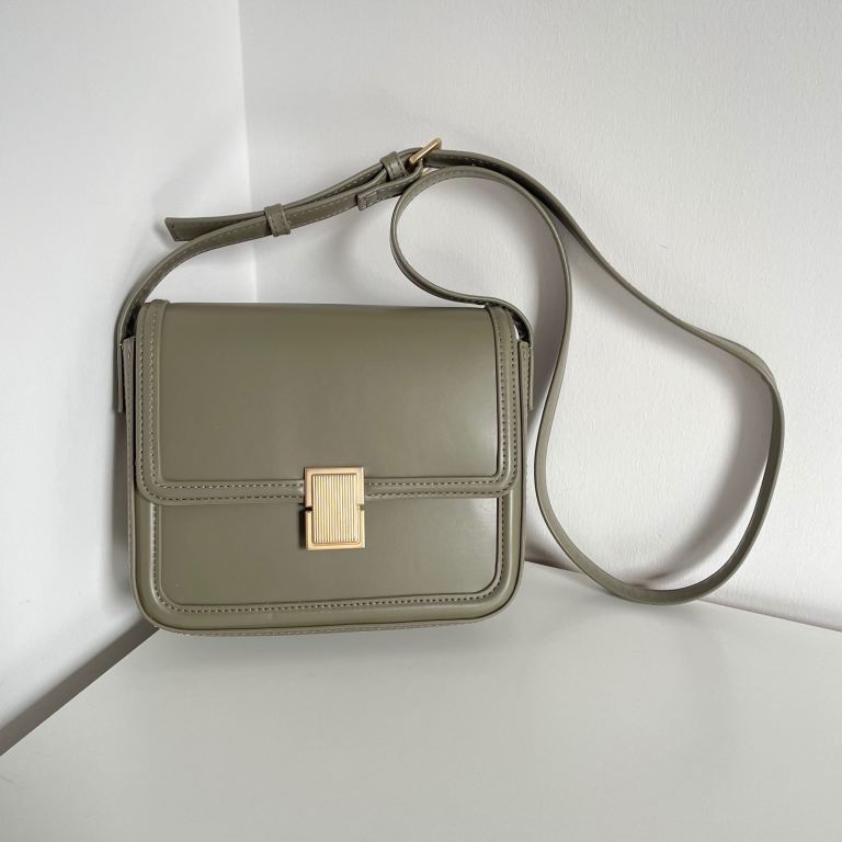 Primark Minimalist Sage Green Crossbody Bag - Excellent Condition