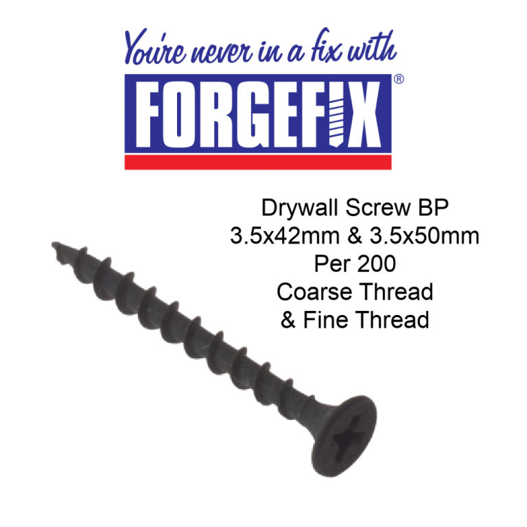 Black Dry Wall Screws. Coarse or Fine Box of 200. From £3