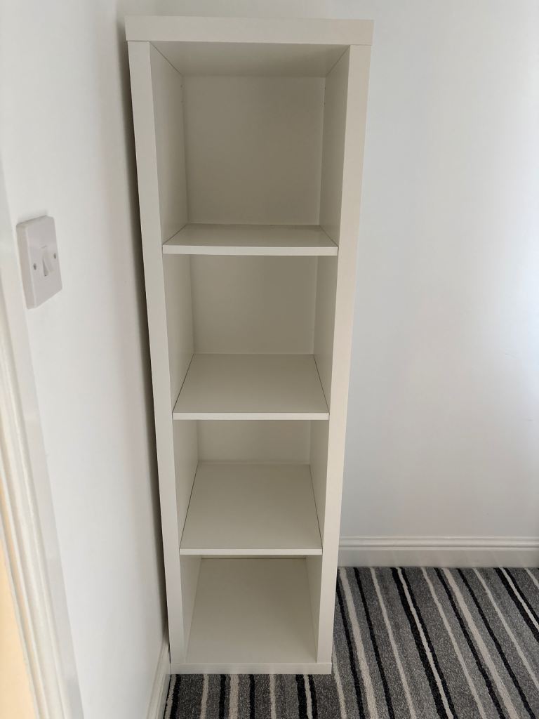 White Kallax storage unit. 