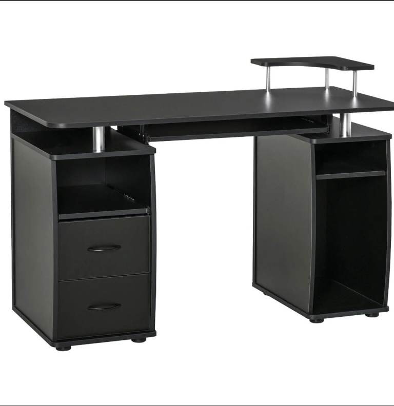 HOMCOM Black Computer Desk New in Box (RRP £140)