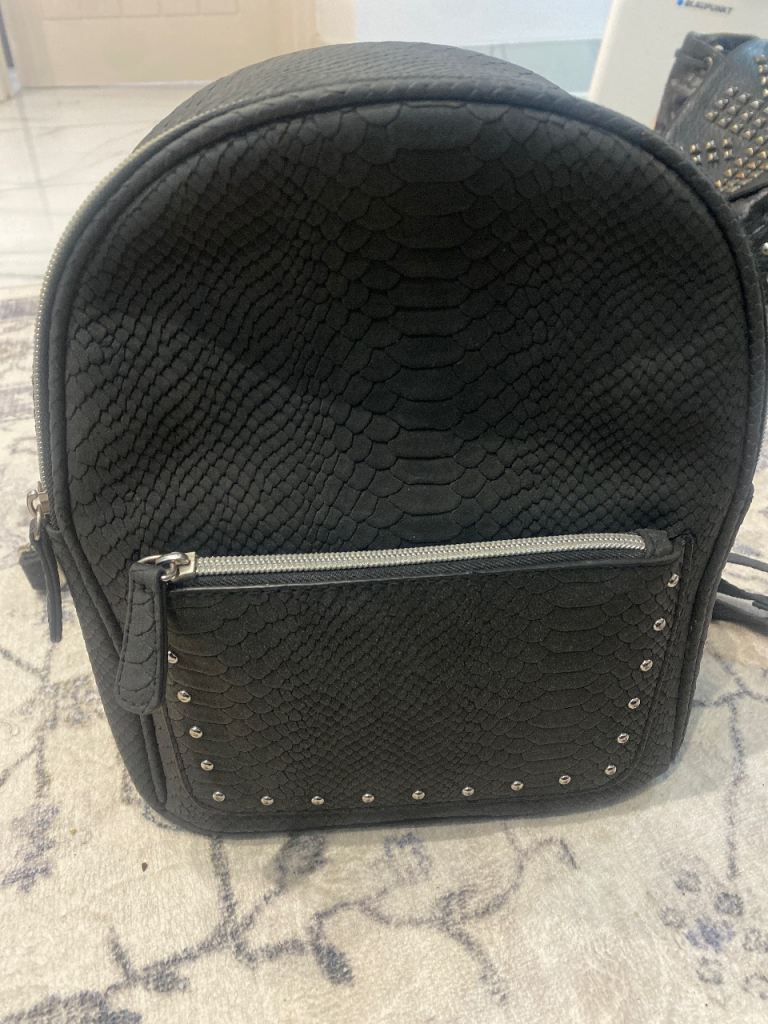 Black Backpack with Studs – Good Condition