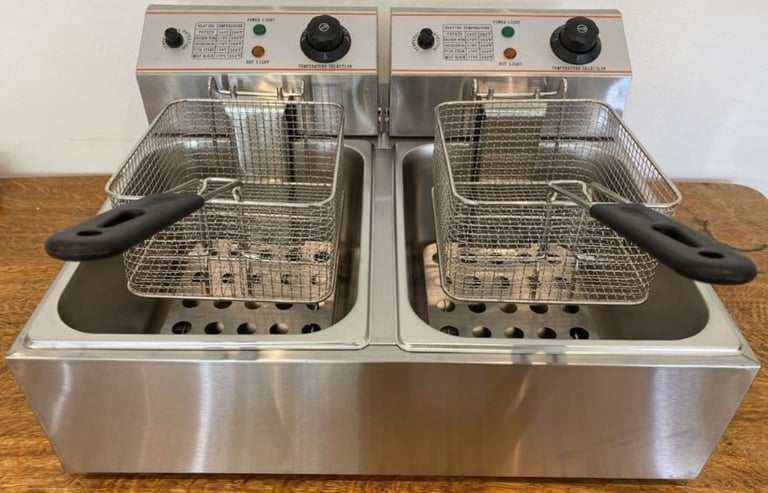 Counter Top 2 x 9ltr Twin Tank Electric Fryer 6kw