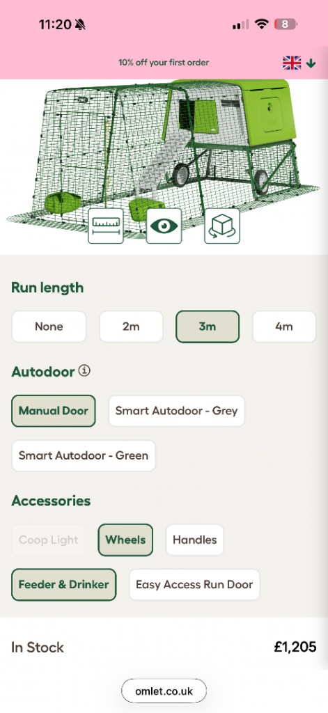 Omelet cube chicken coop