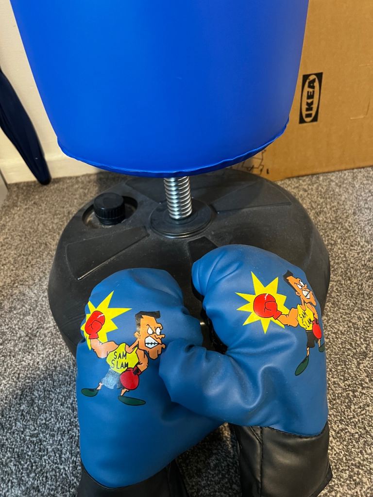 Kids Inflatable Punch Bag & Gloves Set – Good Condition