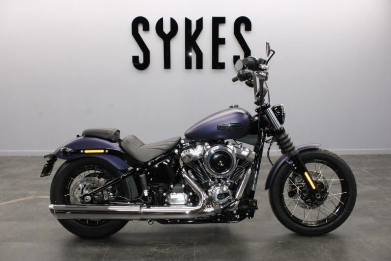 NEW 2025 Harley-Davidson FXBB Softail Street Bob 117 in Purple Abyss Denim