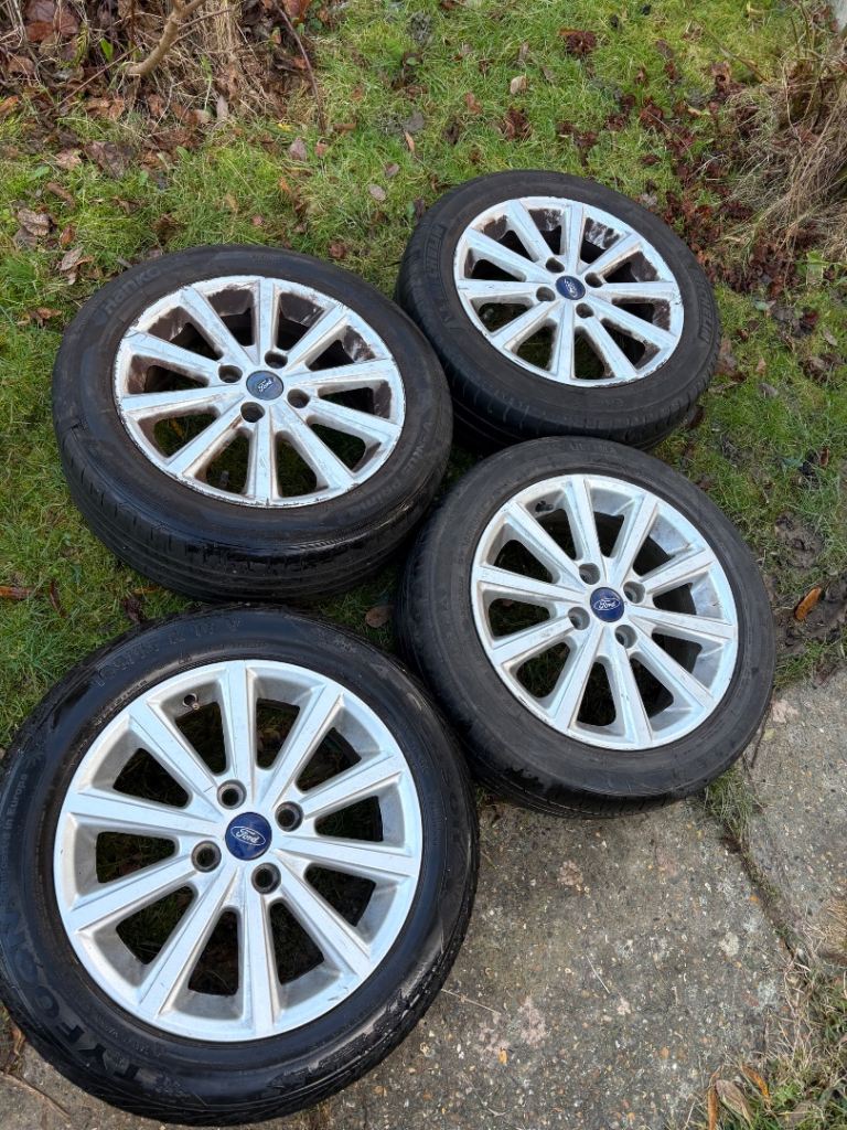 16” 4x108 Ford fiesta zetec ecoboost spoke alloy wheels alloys with tyres Mk8