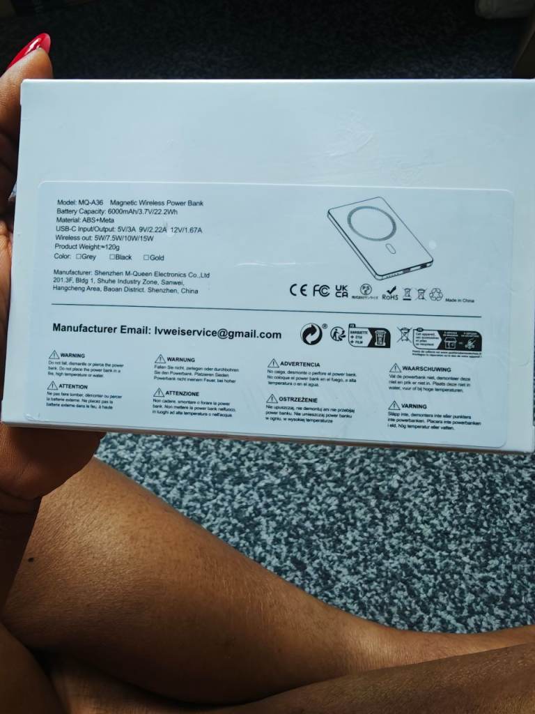 New Magnetic Wireless Power Bank 6000mAh – White