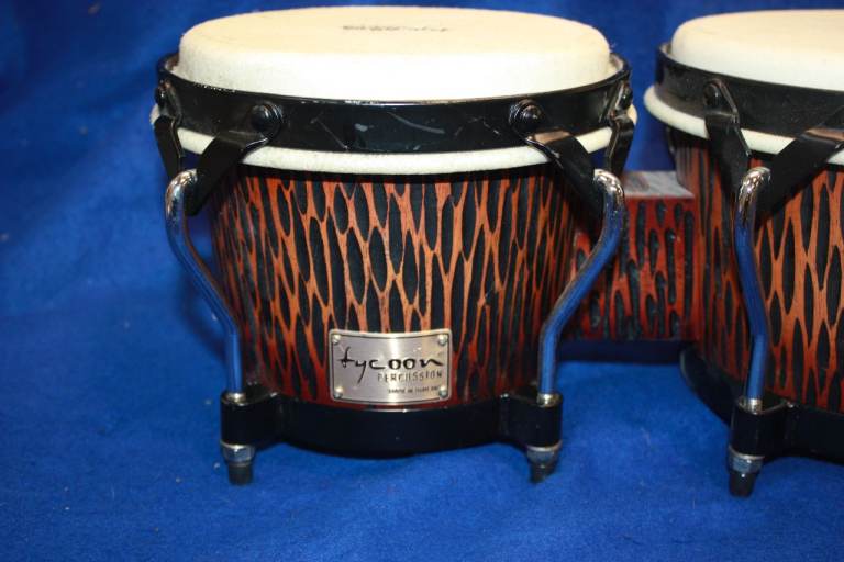 Tycoon Master Handcrafted Original Series Bongos Black Rims 7in + 8.1/2in Great Condition ~ £95 ono
