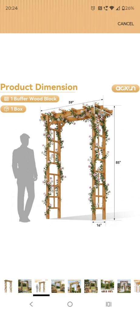 Wooden Garden Archway - Brand New in Box