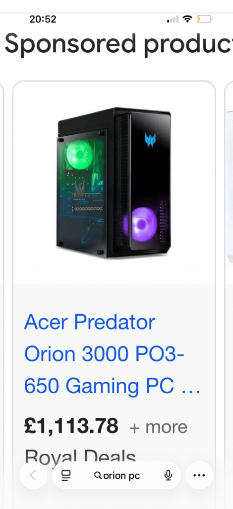 Acer PC / ready to collect 