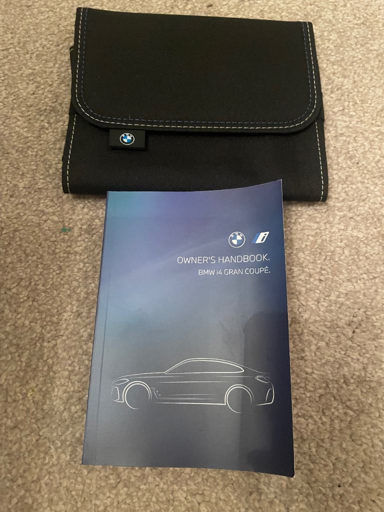 BMW i4 Gran Coupe 2021 onwards  Owner's Handbook with Wallet – As Good As New